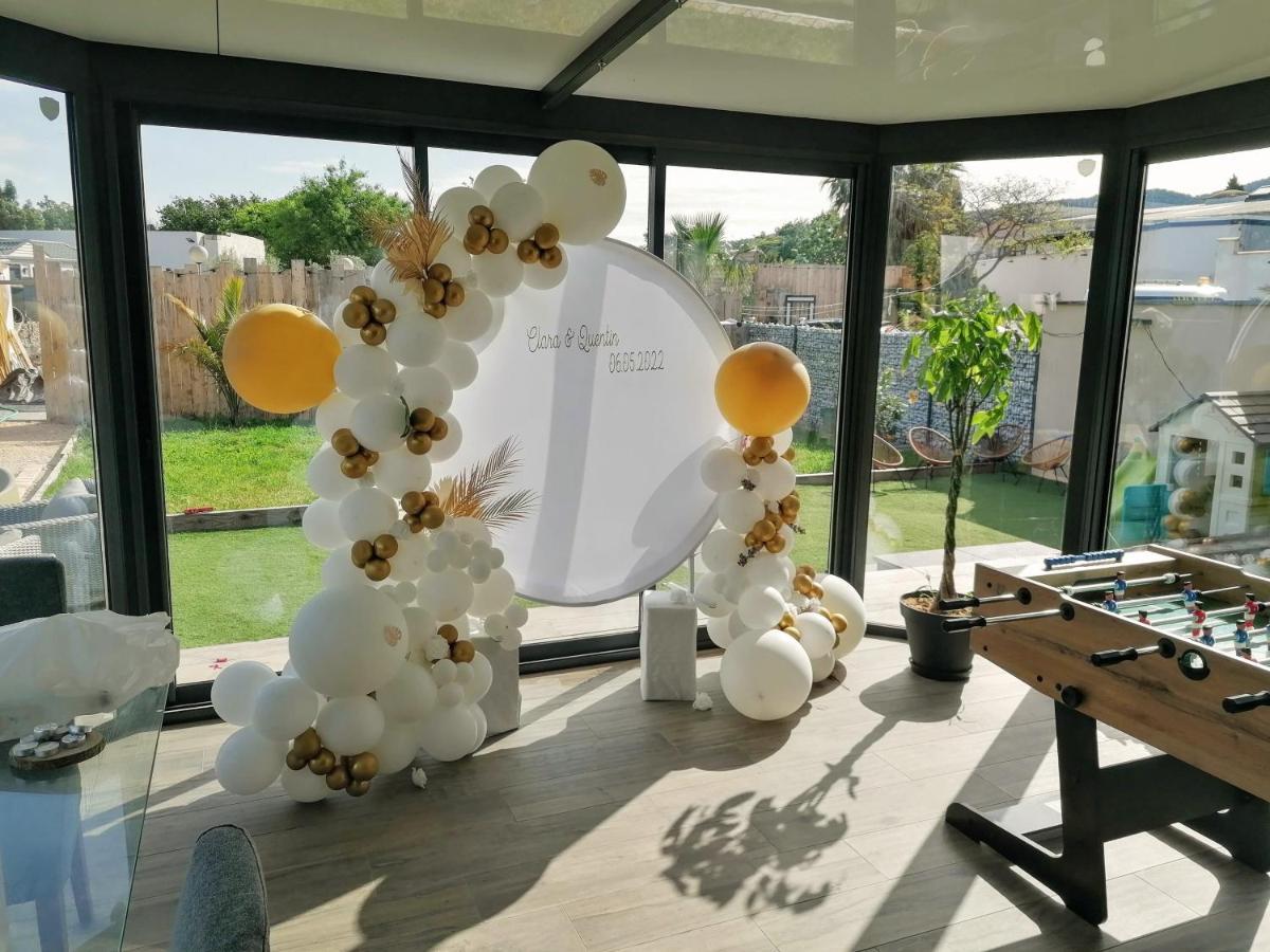Villa Dali La Garde 260M2 Jacuzzi, Sauna, Piscine, Jardin 500M2, 5 Minutes De La Plage Luaran gambar